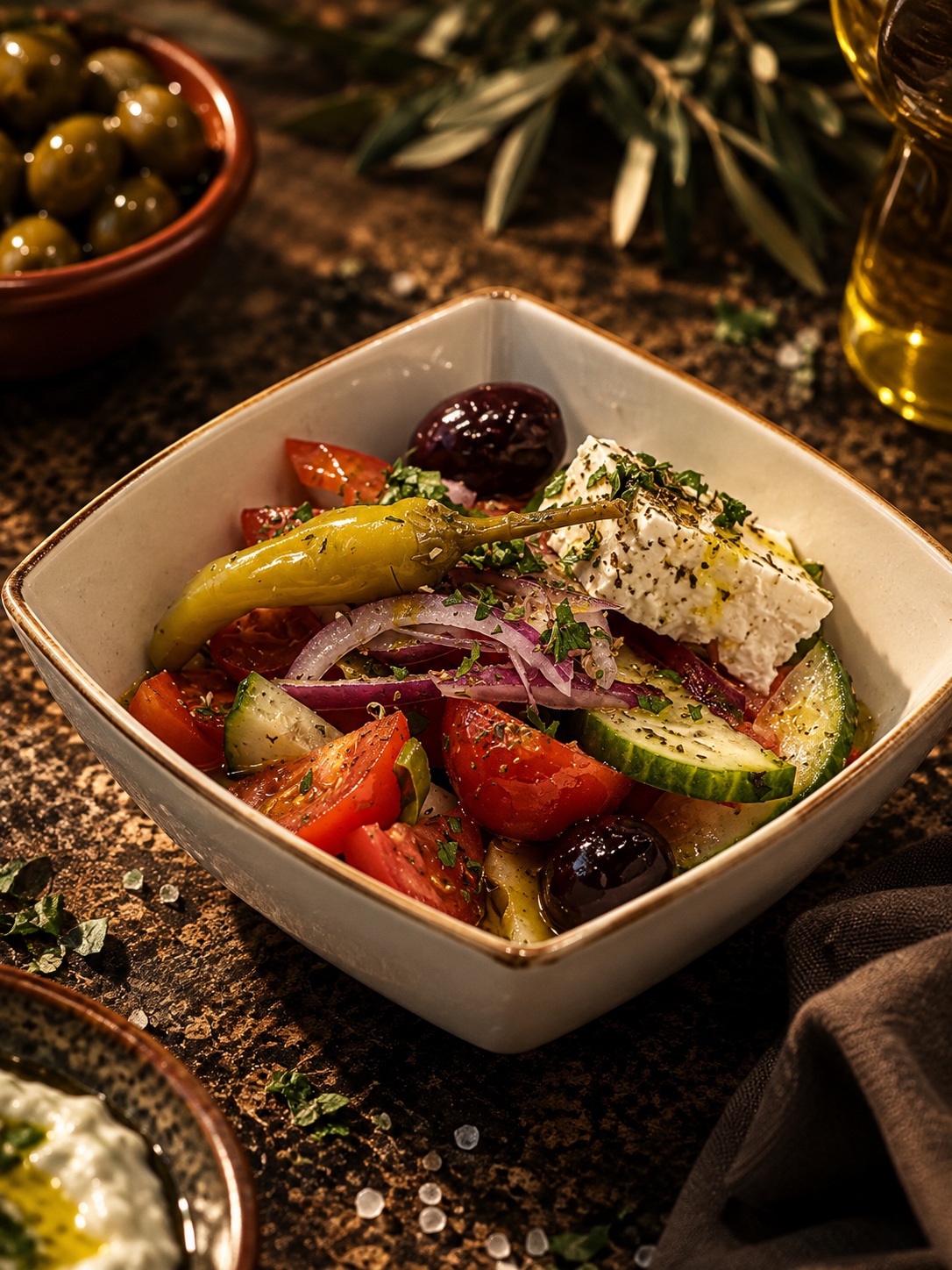 Griechische Salate beim Meze All You Can Eat in Dülmen